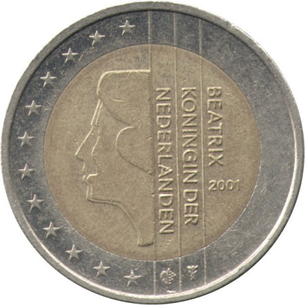 Нидерланды 2 евро 2001 год