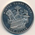 Острова Кука 1 доллар 2005 год - Зимние Олимпийские игры в Турине