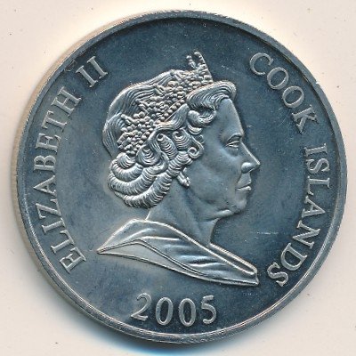 Острова Кука 1 доллар 2005 год - Зимние Олимпийские игры в Турине