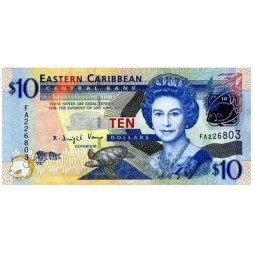 Восточные Карибы 10 долларов 2008 год - Адмиралтейство-Бей (Сент-Винсент)