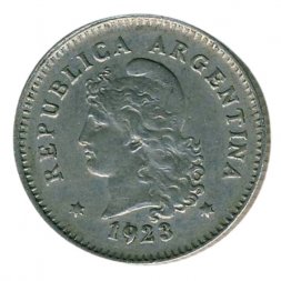 Аргентина 10 сентаво 1923 год