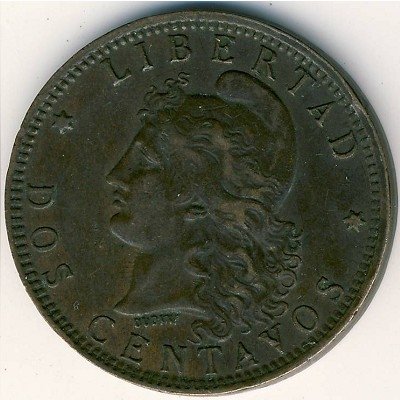 Аргентина 2 сентаво 1892 год