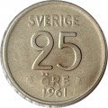 Швеция 25 эре 1961 год