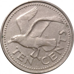 Барбадос 10 центов 1990 год