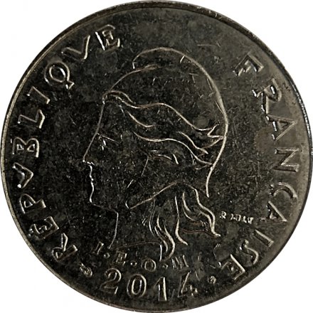 Французская Полинезия 20 франков 2014 год