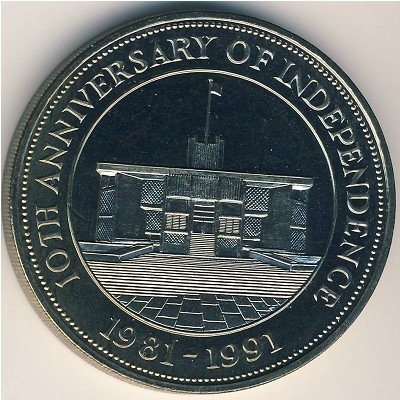Белиз 10 долларов 1991 год