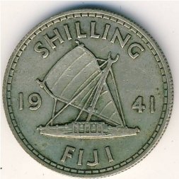 Фиджи 1 шиллинг 1941 год