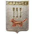 Значок Саранск. Мордовия. Герб. Серия &quot;Квадраты&quot;
