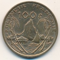 Монета Французская Полинезия 100 франков 2003 год