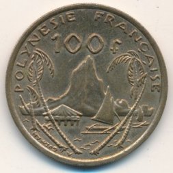 Французская Полинезия 100 франков 2003 год