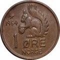 Норвегия 1 эре 1964 год - Белка