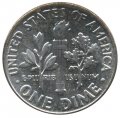 США 1 дайм (10 центов) 1963 год - Франклин Рузвельт (без отметки МД)