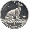 Остров Мэн 1 крона 1992 год - Сиамская кошка (Медь-Никель)