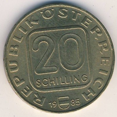 Австрия 20 шиллингов 1985 год