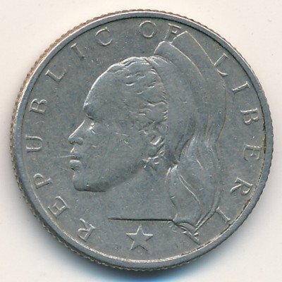 Либерия 25 центов 1973 год