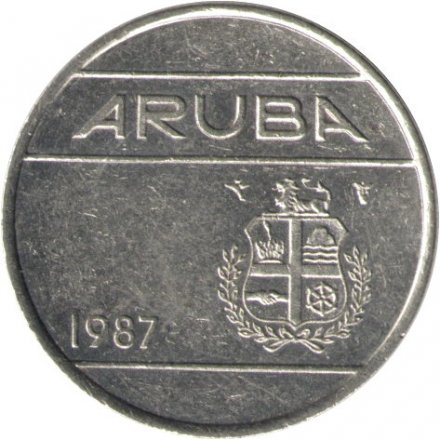 Аруба 25 центов 1987 год
