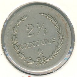 Доминиканская республика 2 1/2 сентаво 1882 год