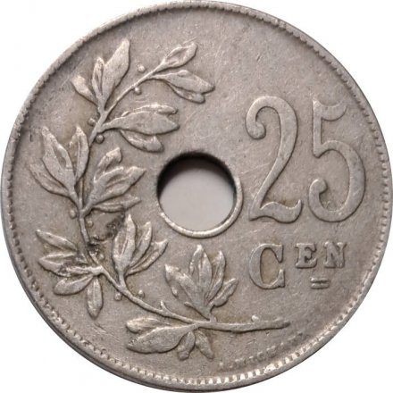 Бельгия 25 сантимов 1922 год BELGIE