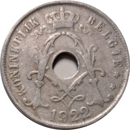 Бельгия 25 сантимов 1922 год BELGIE