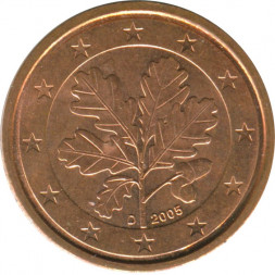 Германия 2 евроцента 2005 год (D)
