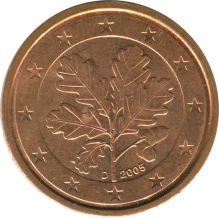 Германия 2 евроцента 2005 год (D)