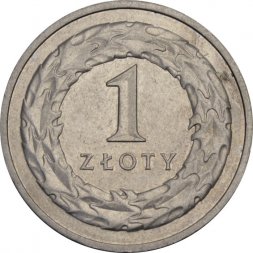 Польша 1 злотый 2012 год