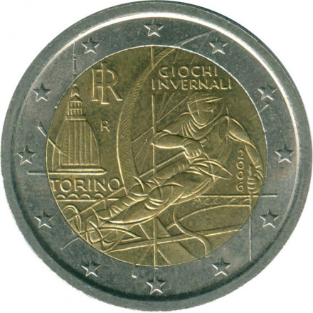 Италия 2 евро 2006 год - Зимние Олимпийские Игры в Турине