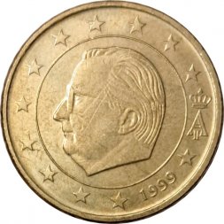 Бельгия 50 евроцентов 1999 год