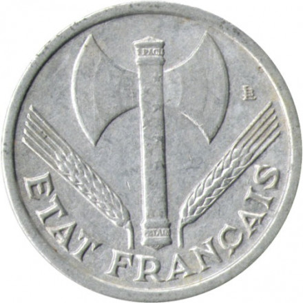Франция 1 франк 1943 год (без отметки МД)
