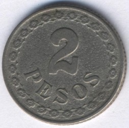 Парагвай 2 песо 1925 год