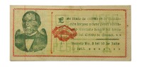 Мексика 1 песо 1915 год - Генеральный казначей штата Оахаса - серия Р - бумага с горизонтальными линиями - АU