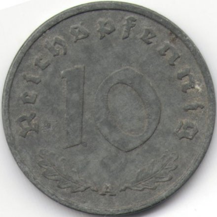 Третий Рейх 10 рейхспфеннигов 1940 год (A)