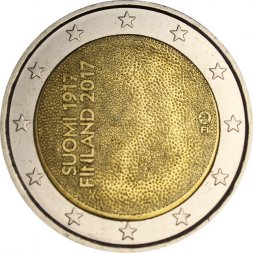 Финляндия 2 евро 2017 год - 100 лет независимости Финляндии