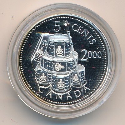 Канада 5 центов 2000 год