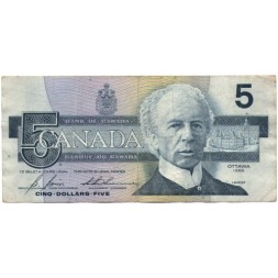 Канада 5 долларов 1986 год - Сэр Уилфрид Лорье - F