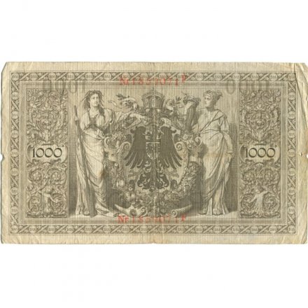 Германия 1000 марок 1910 год (красная печать) - F