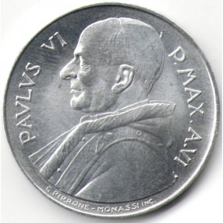 Ватикан 10 лир 1968 год - Папа Павел VI. ФАО