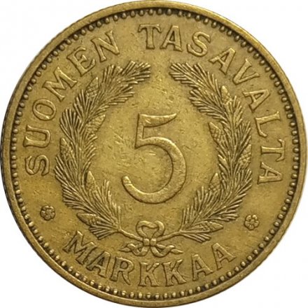Финляндия 5 марок 1937 год