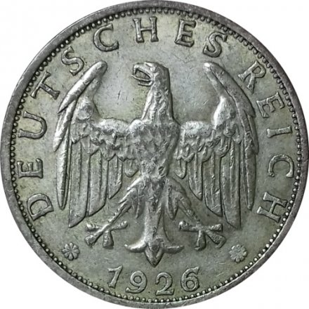 Веймарская республика 2 рейхсмарки 1926 год (E)