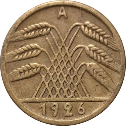 Веймарская республика 5 рейхспфеннигов 1926 год (A)