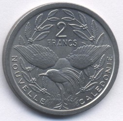 Монета Новая Каледония 2 франка 1977 год