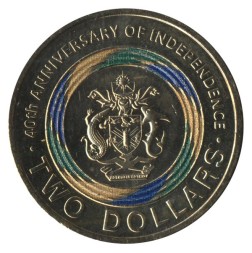 Монета Соломоновы острова 2 доллара 2018 год - 40 лет Независимости