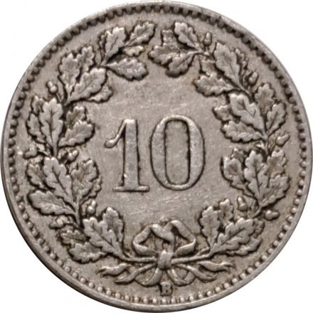 Швейцария 10 раппенов 1924 год