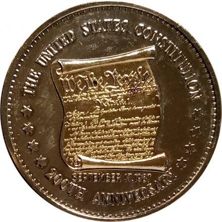 Жетон США - 200-летие принятия Конституции США