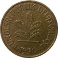ФРГ 5 пфеннигов 1990 год - G