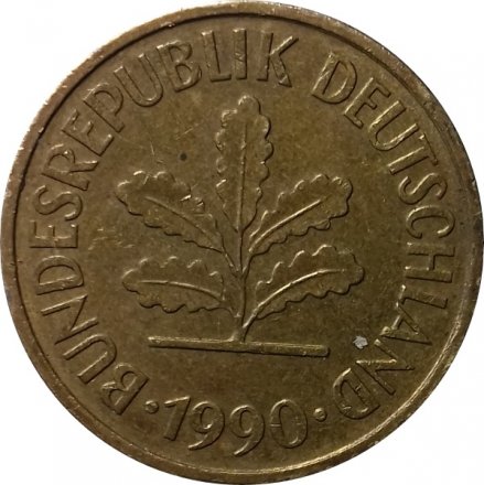ФРГ 5 пфеннигов 1990 год - G