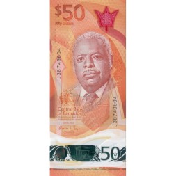 Барбадос 50 долларов 2022 год - Эррол Бэрроу UNC 