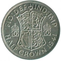 Великобритания 1/2 кроны 1941 год