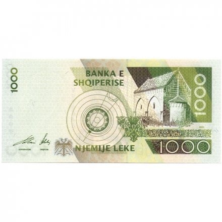 Албания 1000 лек 2001 год - Портрет Петера Богдани UNC