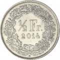 Швейцария 1/2 франка 2014 год 